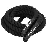 Vidaxl battle rope 6 m 4,5 kg polyester zwart