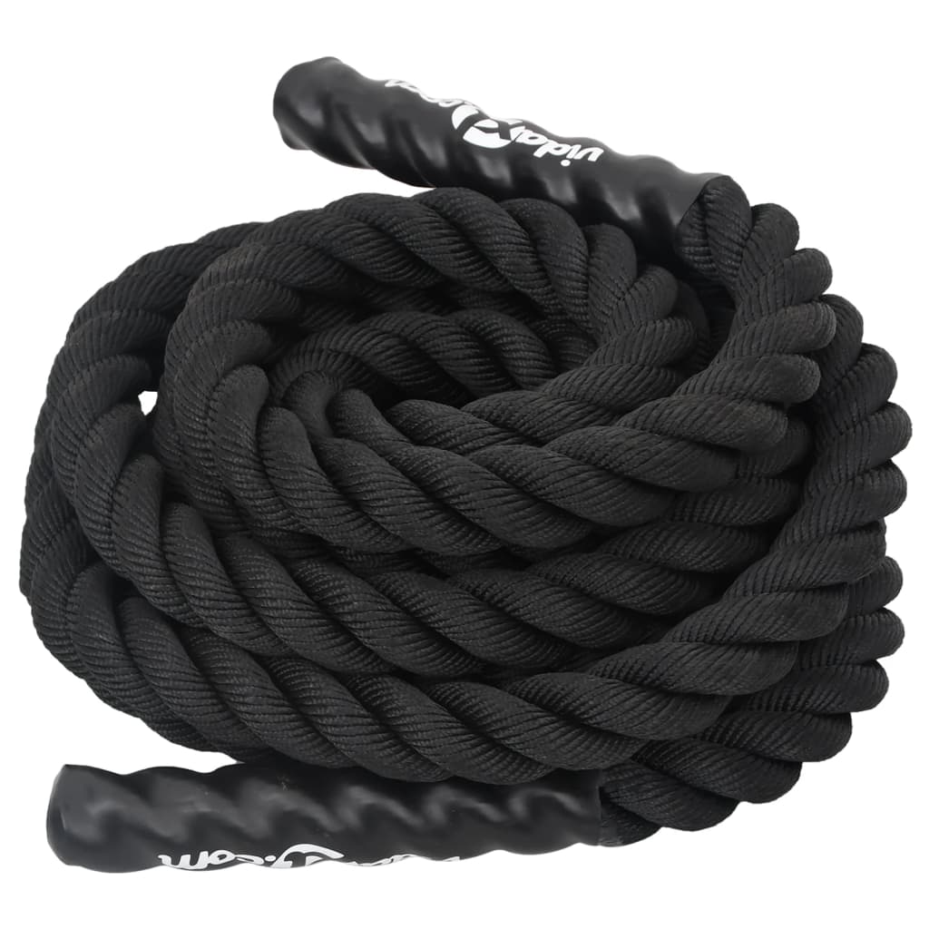 VidaXL Battle rope 6 m 4,5 kg polyester zwart