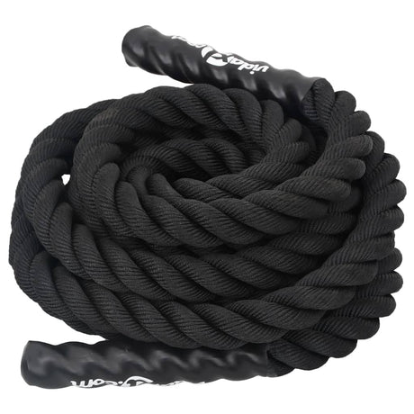 Vidaxl battle rope zwart 9 m 6,8 kg polyester