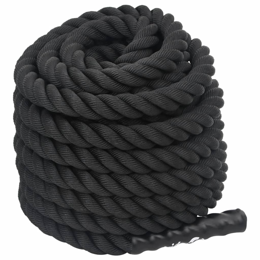 VidaXL Battle rope 15 m 11 kg polyester zwart