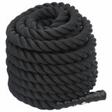Vidaxl battle rope zwart 15 m 11 kg polyester
