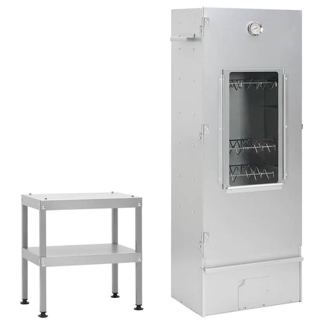 Vidaxl bbq-rookoven met tafel gegalvaniseerd staal