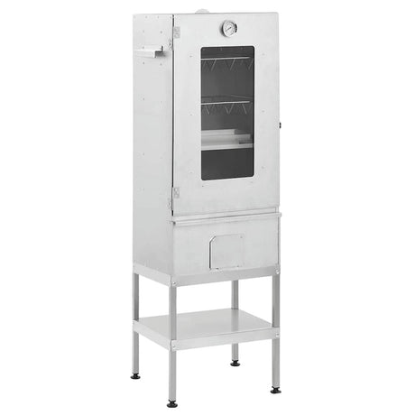 Vidaxl bbq-rookoven met tafel gegalvaniseerd staal