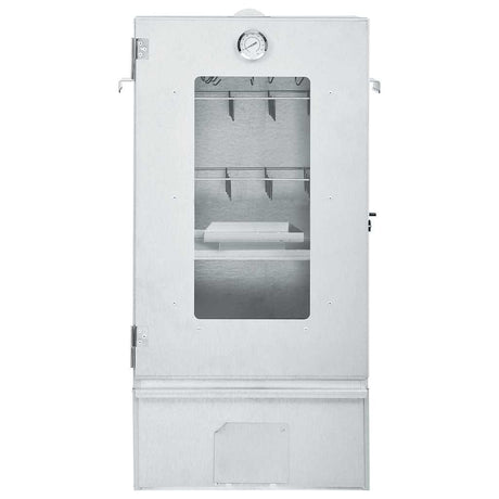 Vidaxl bbq-rookoven met tafel gegalvaniseerd staal