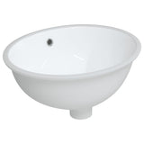 Vidaxl wastafel ovaal 43x35x19 cm keramiek wit