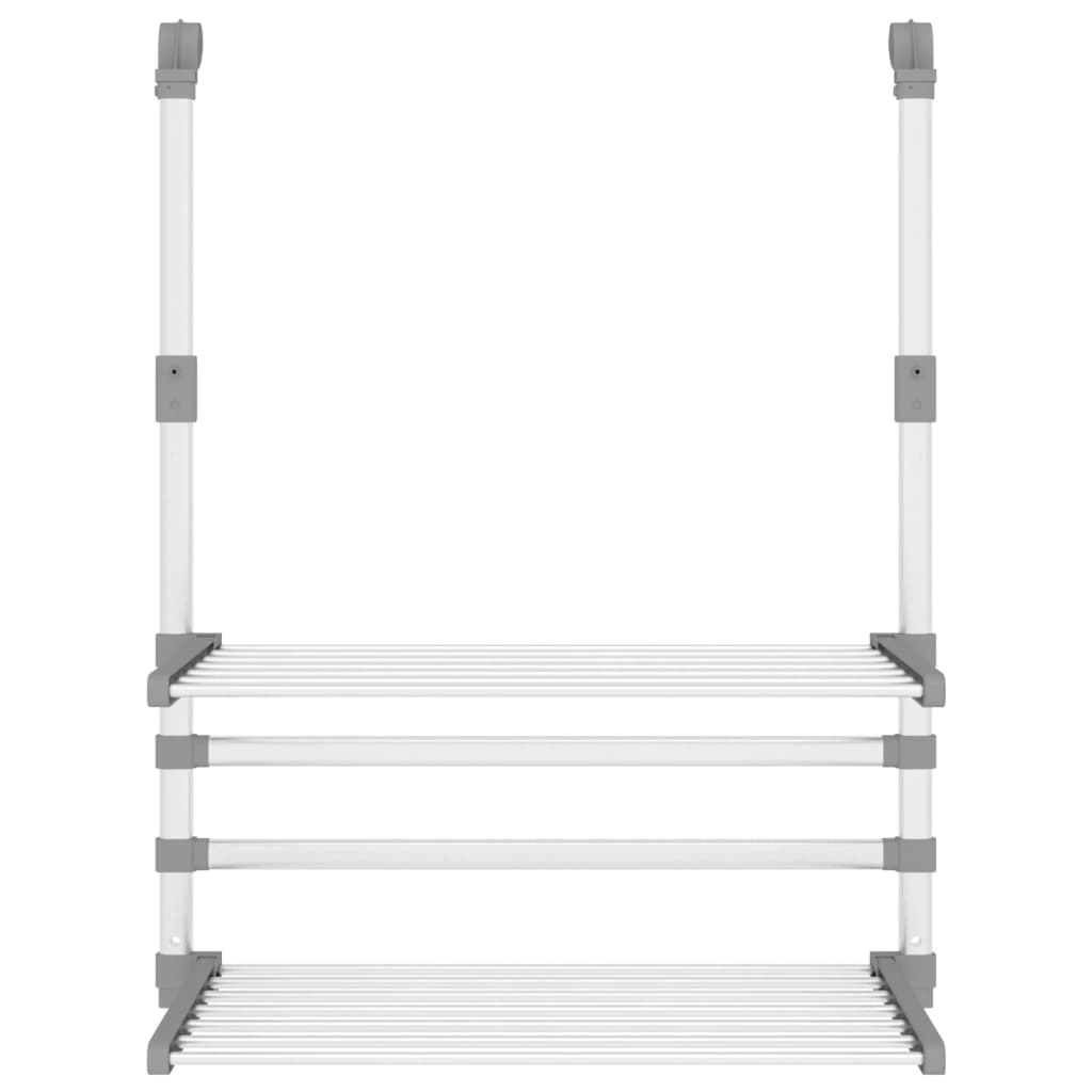 Vidaxl droogrek voor balkon 54x25x42 cm aluminium