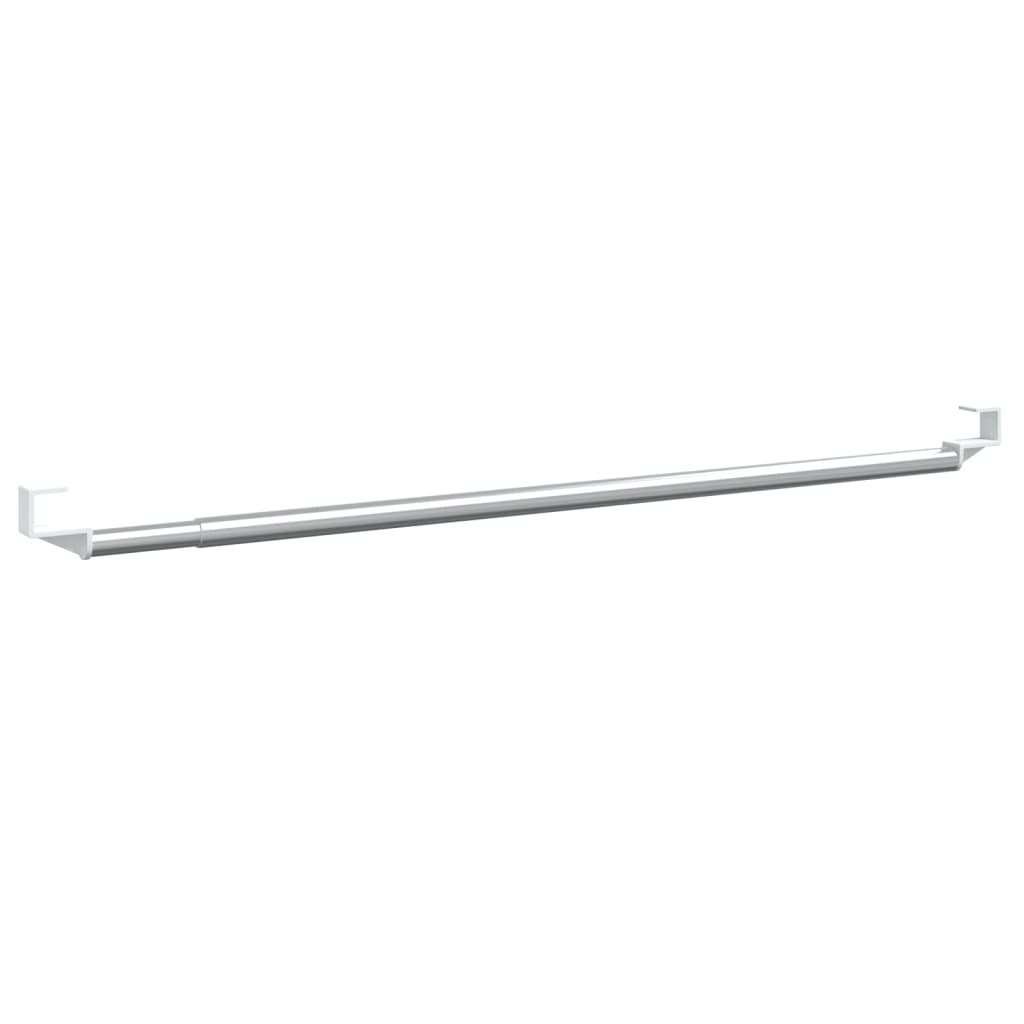 Vidaxl gordijnrails 2 st 60-105 cm aluminium wit en zilverkleurig