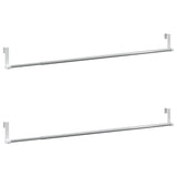 VidaXL Gordijnrails 2 st 60-105 cm aluminium wit en zilverkleurig