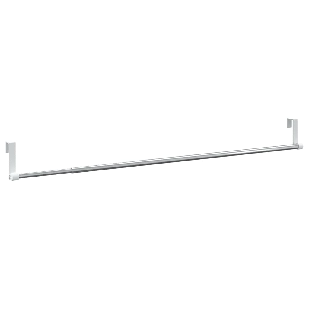 VidaXL Gordijnrails 2 st 60-105 cm aluminium wit en zilverkleurig