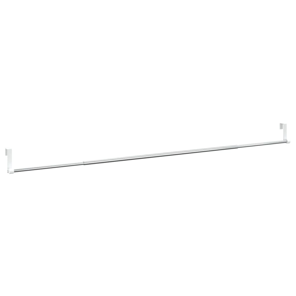 Vidaxl gordijnrails 2 st 90-135 cm aluminium wit en zilverkleurig