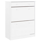 Vidaxl schoenenkast alta 77x35x96 cm massief grenenhout wit