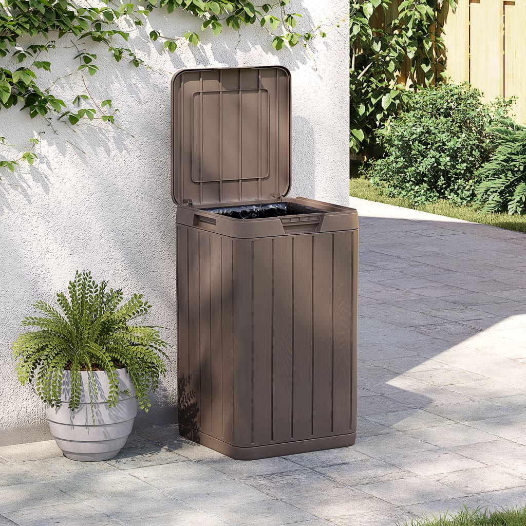 Vidaxl tuinafvalbak 38x38x65 cm polypropeen bruin
