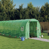 VidaXL Tuinkas met stalen frame 20 m² 10x2x2 m groen