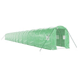 VidaXL Tuinkas met stalen frame 48 m² 24x2x2 m groen