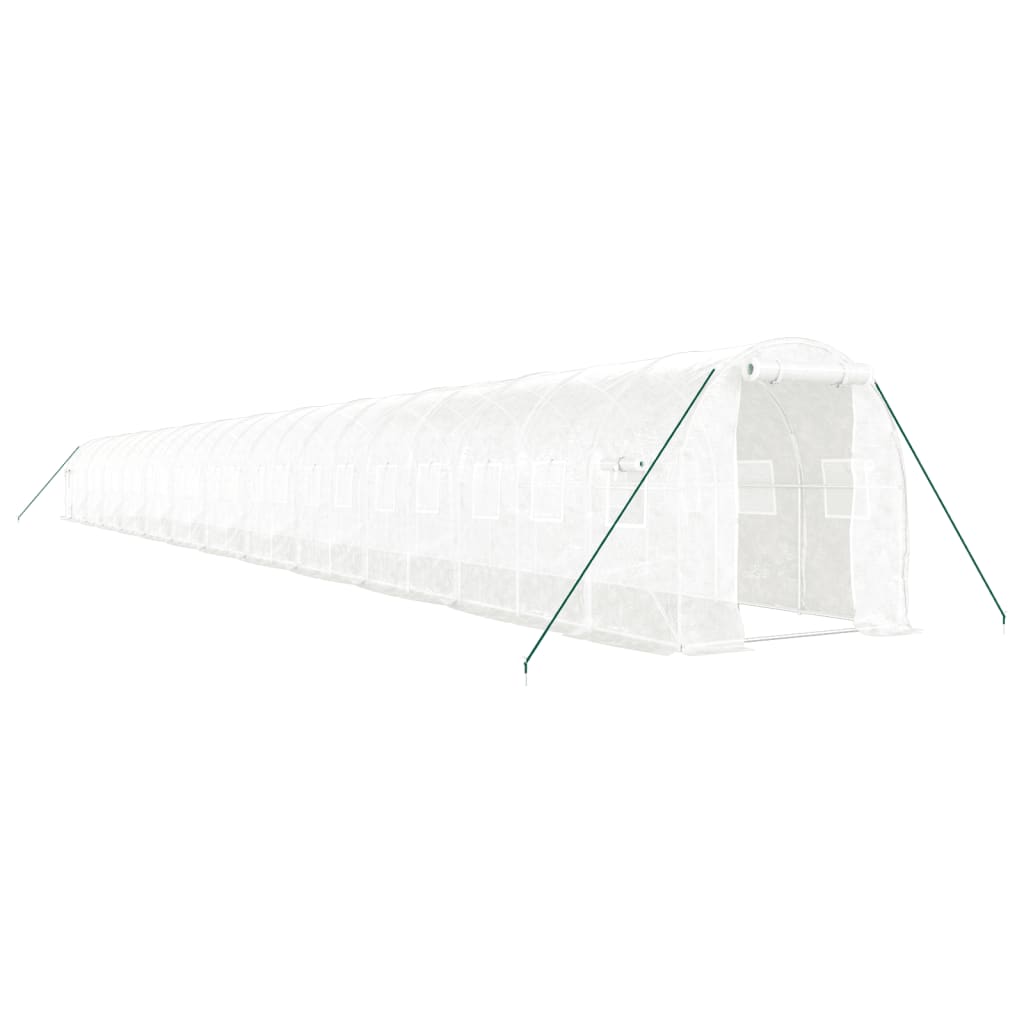 VidaXL Tuinkas met stalen frame 48 m² 24x2x2 m wit