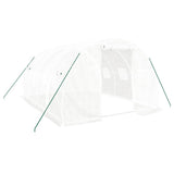 Vidaxl kas met stalen frame wit 12 m² 4x3x2 m