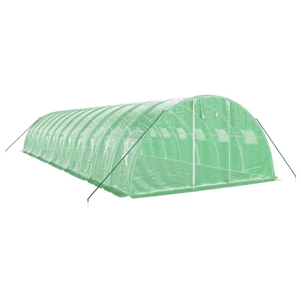 VidaXL Tuinkas met stalen frame 48 m² 12x4x2 m groen