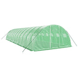 VidaXL Tuinkas met stalen frame 48 m² 12x4x2 m groen