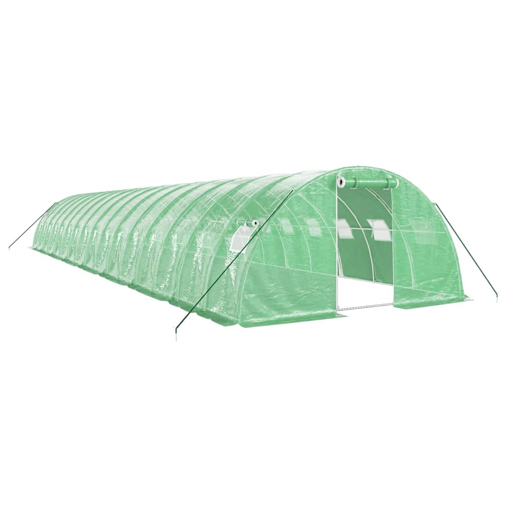 VidaXL Tuinkas met stalen frame 64 m² 16x4x2 m groen