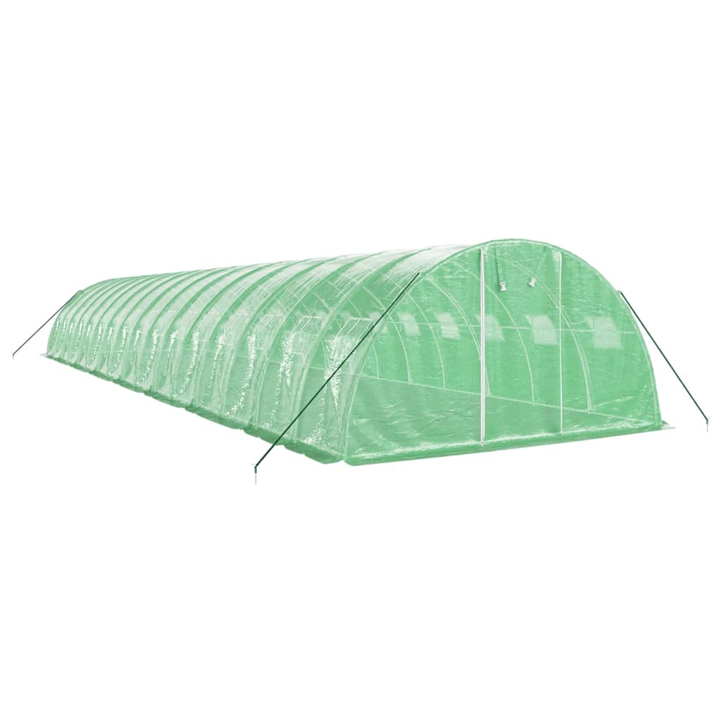 VidaXL Tuinkas met stalen frame 64 m² 16x4x2 m groen