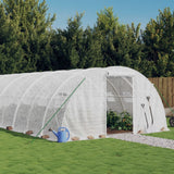 VidaXL Tuinkas met stalen frame 48 m² 12x4x2 m wit
