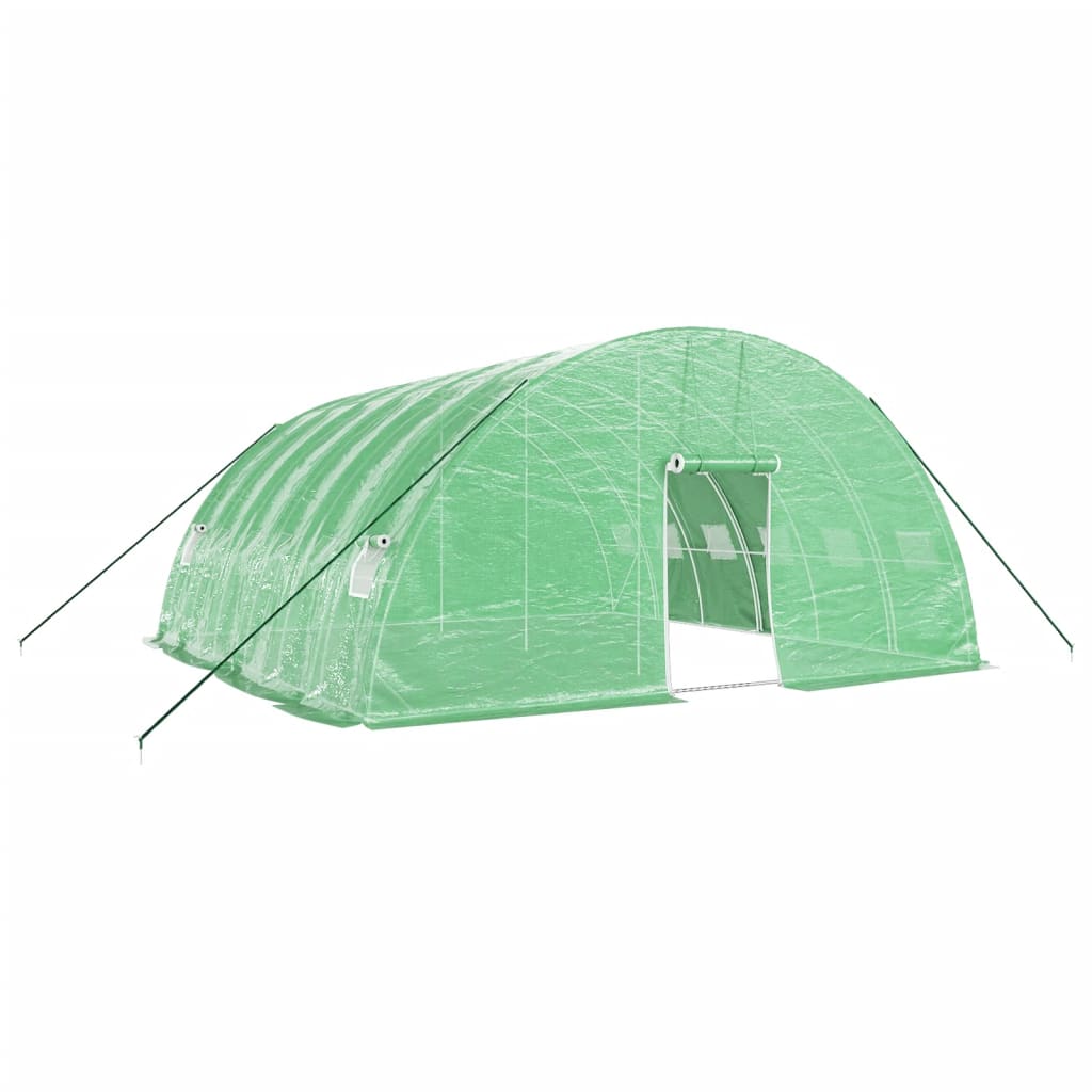 VidaXL Tuinkas met stalen frame 36 m² 6x6x2,85 m groen