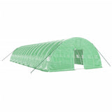 VidaXL Tuinkas met stalen frame 96 m² 16x6x2,85 m groen