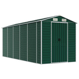 VidaXL Tuinschuur 191x470x198 cm gegalvaniseerd staal groen