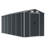VidaXL Tuinschuur 191x470x198 cm gegalvaniseerd staal antracietkleurig