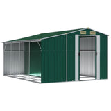 VidaXL Tuinschuur 277x365,5x179 cm gegalvaniseerd staal groen