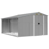 VidaXL Tuinschuur 277x365,5x179 cm gegalvaniseerd staal grijs