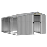 VidaXL Tuinschuur 277x365,5x179 cm gegalvaniseerd staal grijs