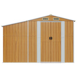 VidaXL Tuinschuur 277x93x179 cm gegalvaniseerd staal bruin