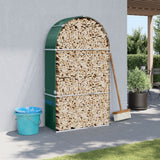 Vidaxl haardhoutopslag 120x45x210 cm gegalvaniseerd staal groen