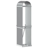 Vidaxl haardhoutopslag 40x45x170 cm gegalvaniseerd staal lichtgrijs
