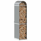 Vidaxl haardhoutopslag 40x45x170 cm gegalvaniseerd staal lichtgrijs