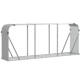 Vidaxl haardhoutopslag 234x45x100 cm gegalvaniseerd staal lichtgrijs