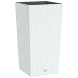 VidaXL Plantenbak met uitneembare bak rattan-look 21 49 L PP wit