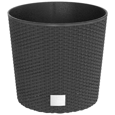 Vidaxl plantenbak uitneembare bak rattan-look 15 15,3 l pp antraciet