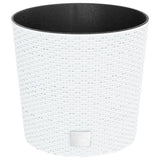 Vidaxl plantenbak met uitneembare bak rattan-look 15 15,3 l pp wit
