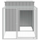 Vidaxl kippenhok met ren lichtgrijs 110x201x110 cm gegalvaniseerd staal