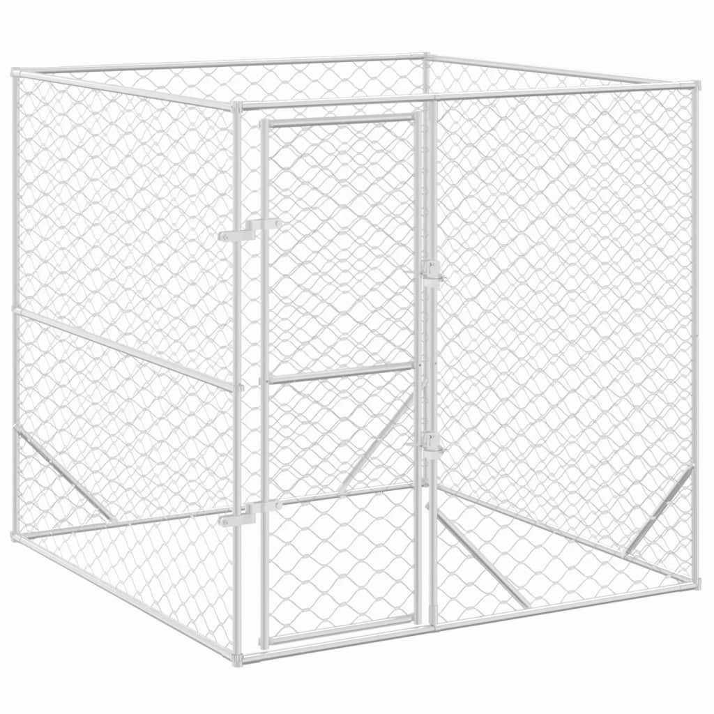 Vidaxl hondenkennel voor buiten 2x2x2 m gegalvaniseerd staal zilver