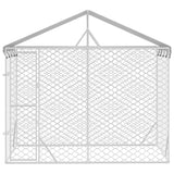 VidaXL Hondenkennel met dak 3x1,5x2,5 m gegalvaniseerd staal zilver