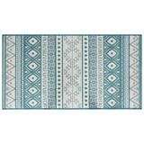 Vidaxl buitenkleed omkeerbaar 80x150 cm aqua en wit