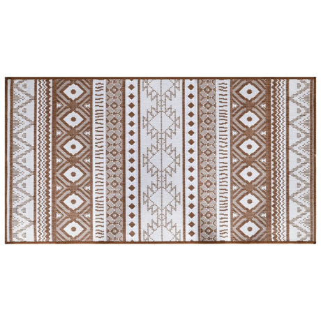 Vidaxl buitenkleed omkeerbaar 80x150 cm bruin en wit