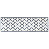 Vidaxl buitenkleed omkeerbaar 80x250 cm marineblauw en wit