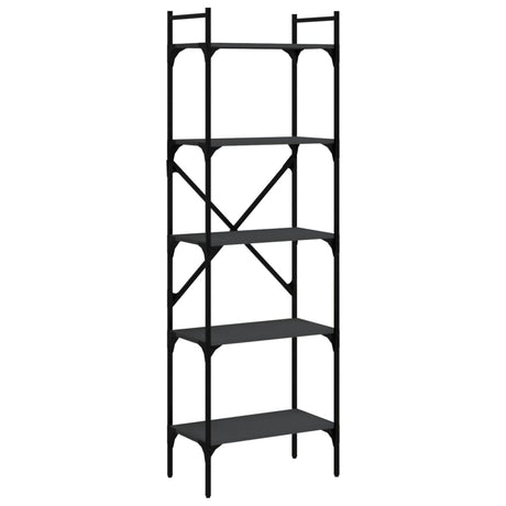 Vidaxl boekenkast 5-laags 56x31,5x174 cm bewerkt hout zwart