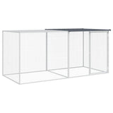 VidaXL Kippenhok met dak 203x98x90 cm gegalvaniseerd staal antraciet