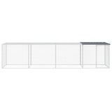 VidaXL Kippenhok met dak 403x98x90 cm gegalvaniseerd staal antraciet
