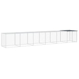 VidaXL Kippenhok met dak 603x98x90 cm gegalvaniseerd staal antraciet